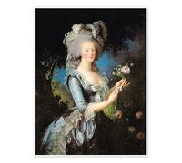 Posterlounge Portrait de Marie-Antoinette à la rose Poster