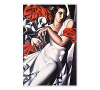 Posterlounge Portrait d'Ira P. Poster de Tamara de Lempicka 60 x 90 cm Rouge Tableaux Décoration murale