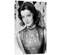 Posterlounge Romy Schneider Tableau en verre acrylique | 90 x 130 cm Noir et blanc Tableaux Décoration murale