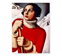 Posterlounge Saint Maurice Poster de Tamara de Lempicka 60 x 80 cm Rouge Tableaux Décoration murale