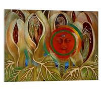 Posterlounge Sol y vida (Sun and Life), 1947 Tableau en verre acrylique de Frida Kahlo 18 x 13 cm Or Tableaux Décoration murale