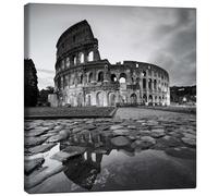 Posterlounge The colosseum, Rome Tableau sur toile de Matteo Colombo 70 x 70 cm Noir et blanc Tableaux Décoration murale