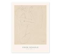 Posterlounge The Kiss Poster | 13 x 18 cm de Egon Schiele Beige Tableaux Décoration murale