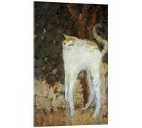 Posterlounge The White Cat, 1894 Tableau en verre acrylique de Pierre Bonnard 14 x 21 cm Tableaux Décoration murale