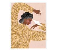 Posterlounge The Woman With a Bird Poster de Bea Müller 30 x 40 cm Beige Tableaux Décoration murale
