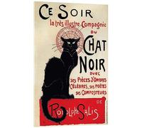 Posterlounge Tournée du Chat noir I Tableau en verre acrylique | 20 x 30 cm de Théophile-Alexandre Steinlen Beige Tableaux Décoration murale