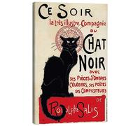 Posterlounge Tournée du Chat noir I Tableau sur toile | 70 x 100 cm de Théophile-Alexandre Steinlen Beige Tableaux Décoration murale