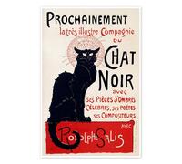 Posterlounge Tournée du Chat noir II Poster de Théophile-Alexandre Steinlen 40 x 60 cm Beige Tableaux Décoration murale