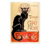 Posterlounge Tournée du Chat noir Poster | 30 x 40 cm de Théophile-Alexandre Steinlen Beige Tableaux Décoration murale