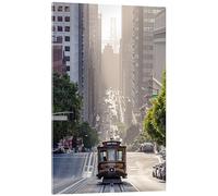 Posterlounge Tramway à San Francisco Tableau en verre acrylique de Matteo Colombo 20 x 30 cm Tableaux Décoration murale