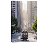 Posterlounge Tramway à San Francisco Tableau sur toile de Matteo Colombo 70 x 100 cm Tableaux Décoration murale