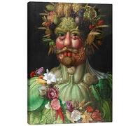 Posterlounge Vertumne Tableau sur toile de Giuseppe Arcimboldo 30 x 40 cm Vert Tableaux Décoration murale