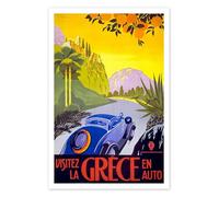 Posterlounge Visitez la Grèce en auto Poster