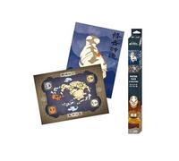 Posters Chibi - - Avatar - Appa & Carte - 52x38 cm - Décoration murale - Haute qualité