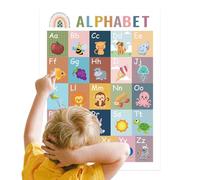 Posters éducatifs bohème - Ensemble de tableaux d'apprentissage précoce - Tableau avec palette, carte avec leçon interactive, matériel de maternelle, alphabet neutre - Programme mural pour garçon et
