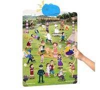 Posters Éducatifs pour | Jouets de Développement Interactifs Amusants avec Son | Outils de Lecture pour ,pour Vacances Anniversaire Maison Salon Intérieur Extérieur Salle De Classe École Quotidien Et