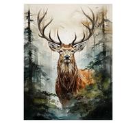Posters Et Arts Décoratifs Affiches Vintage De Paysage Forestier, Animaux Sauvages De La Jungle, Fleurs, Lion, Tigre, Peinture Sur Toile, Art Mural Nordique, Décoration D'intérieur(Ré,30x40cm)