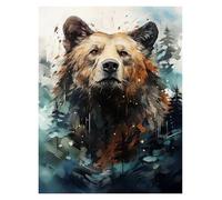Posters Et Arts Décoratifs Affiches Vintage De Paysage Forestier, Animaux Sauvages De La Jungle, Fleurs, Lion, Tigre, Peinture Sur Toile, Art Mural Nordique, Décoration D'intérieur(F,50x70cm)