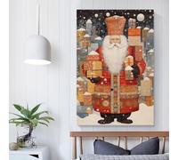 Posters et impressions sur toile représentant le Père Noël, décoration murale, idéal pour la cuisine, un anniversaire, une épouse ou un mari, 40 x 60 cm
