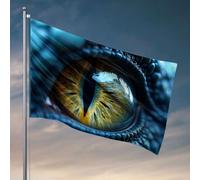Posters For College Dorm A Close-Up Of A Dragon'S Eye With Complexe Scales. Drapeau Country Decor Funny Room Decor (152 x 244 cm)