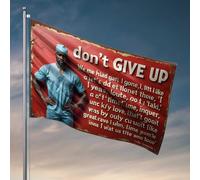 Posters For College Dorm Poster de motivation « Don't Give Up » - Mots inspirants pour guérir - Accessoires de bureau pour homme - Décoration de chambre amusante (60 x 90 cm)
