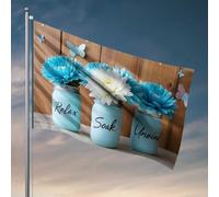 Posters For College Dorm Relax, Soak, Unwind : A Serene Floral Arrangement Drapeau Gym Flag Man Cabe Decor (152 x 244 cm)