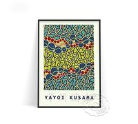 Posters Impressions sur Toile,Yayoi Kusama Museum Poster Polka Dot Pumpkin Prints Art, Kusama Classic Dot Wall Painting, Vintage Japan Wall Art Affiches Et Estampes - 50X70Cm