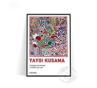 Posters Impressions sur Toile,Yayoi Kusama Museum Poster Polka Dot Pumpkin Prints Art, Kusama Classic Dot Wall Painting, Vintage Japan Wall Art Affiches Et Estampes - 50X70Cm