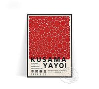 Posters Impressions sur Toile,Yayoi Kusama Museum Poster Polka Dot Pumpkin Prints Art, Kusama Classic Dot Wall Painting, Vintage Japan Wall Art Affiches Et Estampes - 30X40Cm