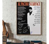 Posters,Muraux,Signature Film Scarface Peinture Affiche Impression, Images Murales Décoratives, pour Salon, Affiches De Cinéma pour Salle De Théâtre, Affiches pour Hommes Vintage_40X60Cm