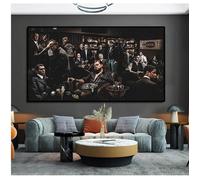 Posters Prints The Gangsters Cigar Club Party Group Photo Canvas Print Painting for Living Room Home Decor 50x100cm Sans cadre