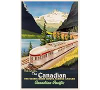 PostersAndCo ™ Canadian Pacific Train Rvgm-Poster/Reproduction HQ 40x60cm d'une Affiche Vintage