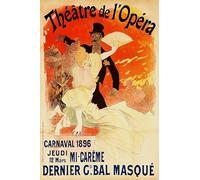 PostersAndCo ™ Carnaval 1896 Theatre OpéRA Rbde-Poster/Reproduction HQ 40x60cm d'une Affiche Vintage/Ancienne