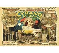 PostersAndCo ™ CYRANO de BERGERAC ThéATRE 1890 Rizo-Poster/Reproduction HQ 40x60cm d'une Affiche Vintage/Ancienne