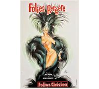 PostersAndCo ™ Folies BERGèRE Cabaret Rflx-Poster/Reproduction HQ 60x80cm d'une Affiche Vintage/Ancienne