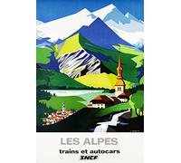 PostersAndCo ™ Les Alpes SNCF Rbxf-Poster/Reproduction HQ 80x120cm d'une Affiche Vintage