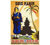 PostersAndCo ™ Marine Nationale SOIS Marin Empire Rvti-Poster/Reproduction HQ 40x60cm d'une Affiche Vintage/Ancienne
