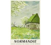 PostersAndCo ™ Normandie CHAUMIèRE Rcgh-Poster/Reproduction HQ 50x75cm d'une Affiche Vintage/Ancienne