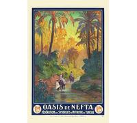 PostersAndCo ™ Oasis de NEFTA Tunisie Rela-Poster/Reproduction HQ 40x60cm d'une Affiche Vintage/Ancienne