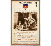 PostersAndCo ™ Paris FêTE 18 Juin 1949 Rwvw-Poster/Reproduction HQ 40x60cm d'une Affiche Vintage