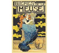 PostersAndCo ™ PUB BièRES de la Meuse Rhjo-Poster/Reproduction HQ 40x60cm d'une Affiche Vintage