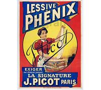 PostersAndCo ™ PUB LESSIVE PHéNIX Rcrv-Poster/Reproduction HQ 50x70cm d'une Affiche Vintage/Ancienne