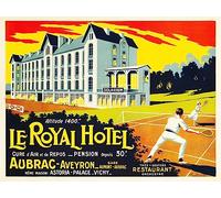PostersAndCo ™ Tourisme AUBRAC AVEYRON Royal Hotel - Poster/Reproduction HQ 45x60cm d'une Affiche Vintage