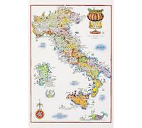 PostersAndCo ™ Tourisme Carte des VINS D'ITALIE Rsvb-Poster/Reproduction HQ 60x90cm d'une Affiche Vintage