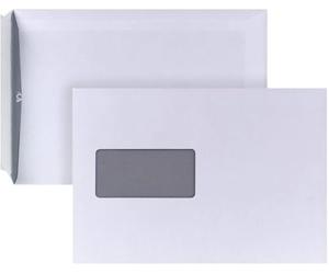 Posthorn Lot de 25 enveloppes d'expédition autocollantes C5 avec fenêtre, impression intérieure blanche pour brise-vue, enveloppes A5, 229 x 162 mm, 90 g/m²