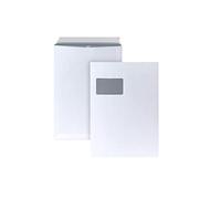 Posthorn Lot de 250 enveloppes d'expédition C4 324 x 229 mm | Enveloppes d'expédition autocollantes A4 avec fenêtre | Enveloppes d'expédition C4 avec impression intérieure grise pour brise-vue |