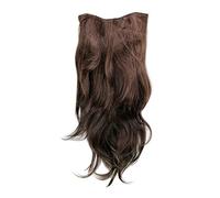 Postiche à clipper avec 7 pinces, perruque ¾, châtain 60 cm H9505-6 Extension.