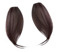 Postiche À Frange Naturelle Pour Couvrir La Perte De Cheveux Gris Postiche De Remplacement Frange Noire Toupet Clip