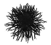 Postiche Afro Courte pour Homme, Extensions de Cheveux Bouclés Synthétiques, Tresses Crochet Naturelles, Accessoire pour Tresses, Style Streetwear Reggae, Couleur Noire 1b,