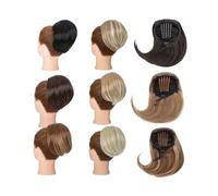 Postiche Cheveux Naturel Chignon synthétique court avec cordon de serrage et peigne Perruque(Silver Gray)